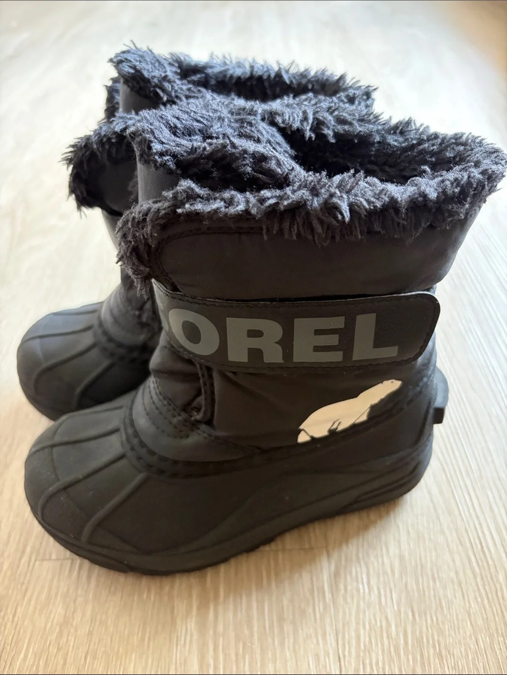 Sorel Kids Black Faux-Fur Trim Snow Boots